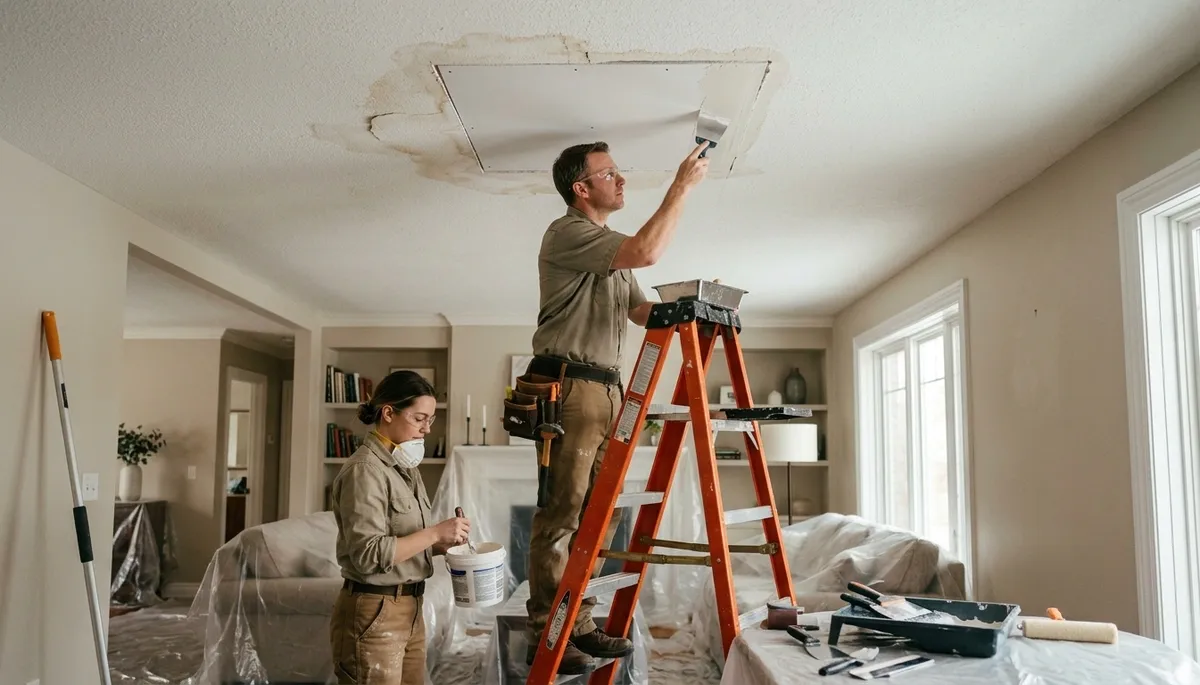 Ceiling Water Damage Repair Image 1