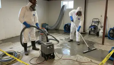 Sewer backup cleanup team restoring a Port St. Lucie, FL home after sewage damage